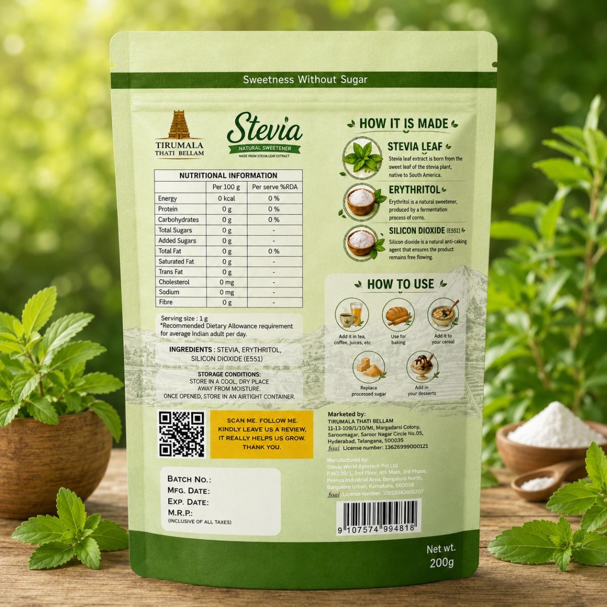 Stevia Natural Sweetener